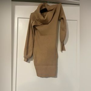 Fashion Nova nude sweater dress